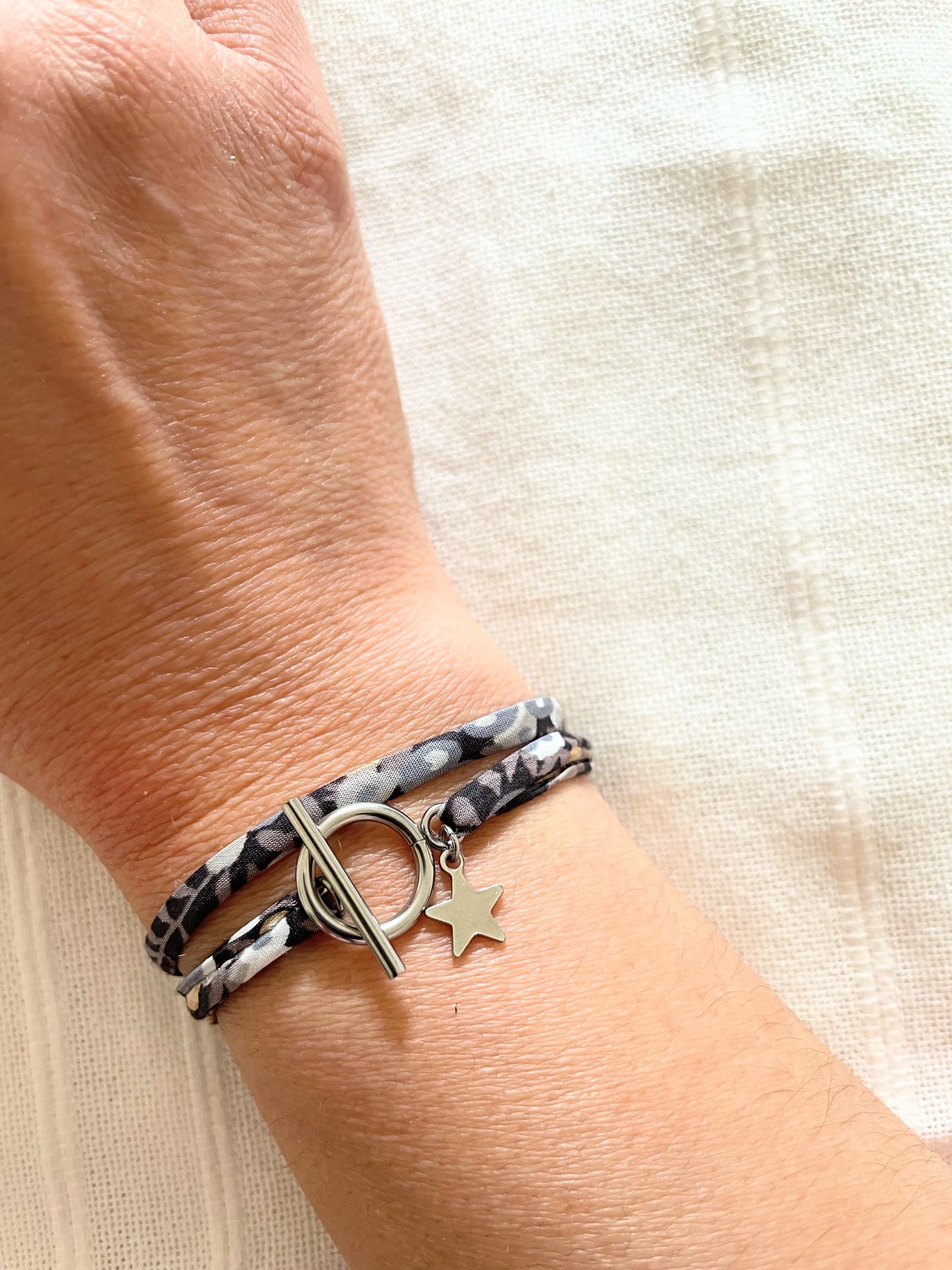 Bracelet Tissu Coton Coloré & Fermoir Doré – 6 Coloris