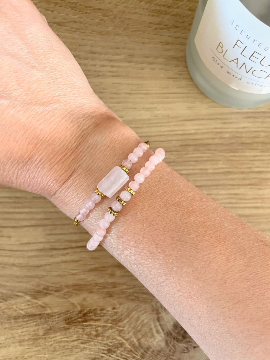 Bracelet Quartz Rose – Acier Inoxydable Doré – 2 Styles au Choix