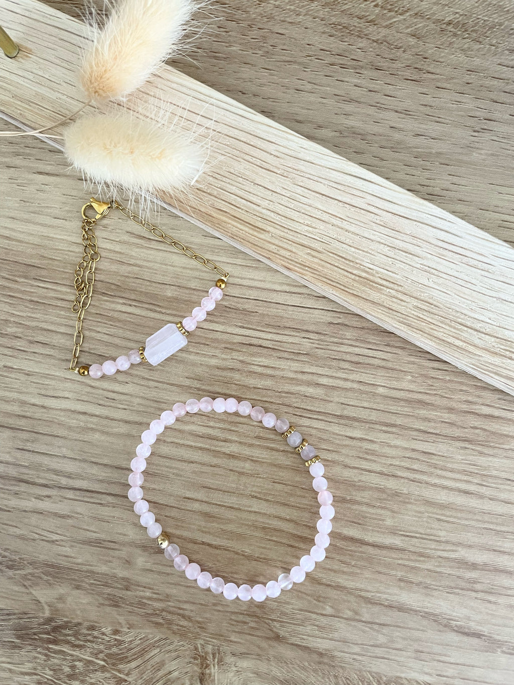 Bracelet Quartz Rose – Acier Inoxydable Doré – 2 Styles au Choix