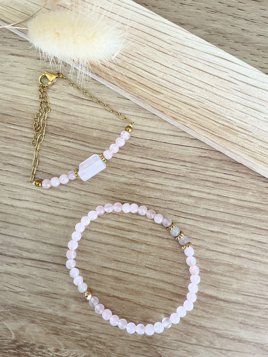 Bracelet Quartz Rose – Acier Inoxydable Doré – 2 Styles au Choix