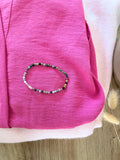 Bracelet multicolore pierre tourmaline Hématites – Acier Inoxydable Doré – 2 Styles au Choix