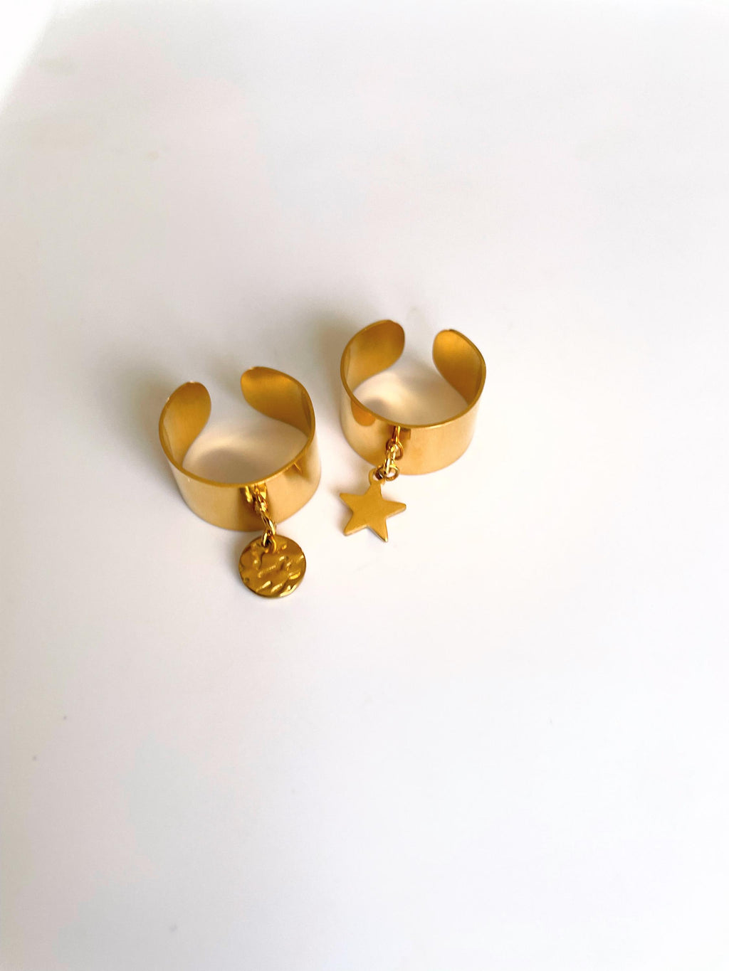 Bague Breloque Ajustable Dorée – Acier Inoxydable