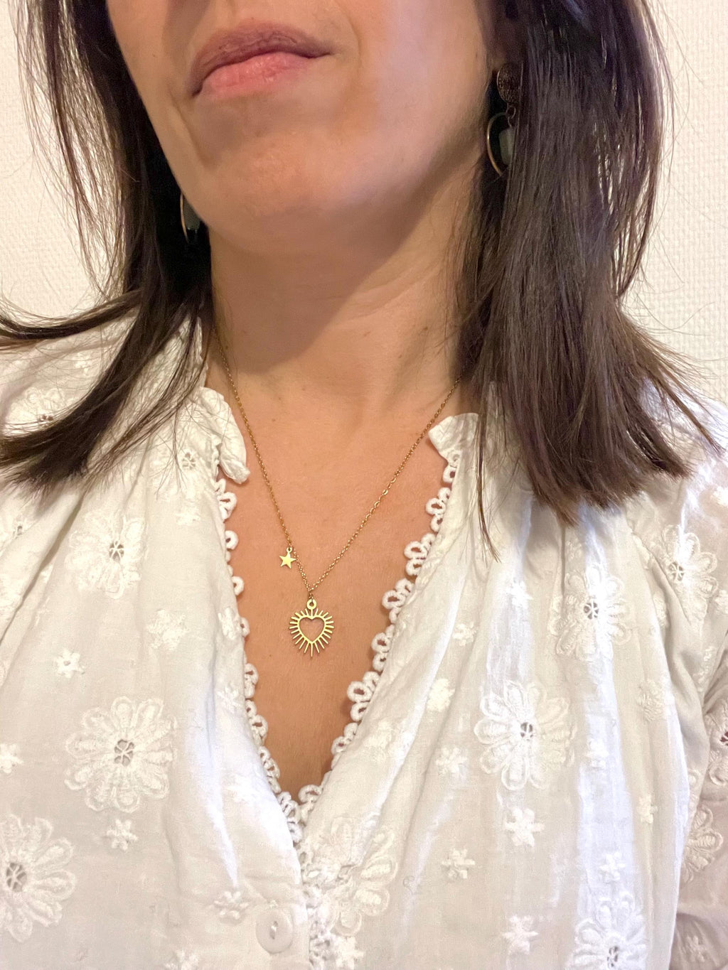 Collier Chaîne Fine Dorée – Breloque Cœur ou Cercle Doré