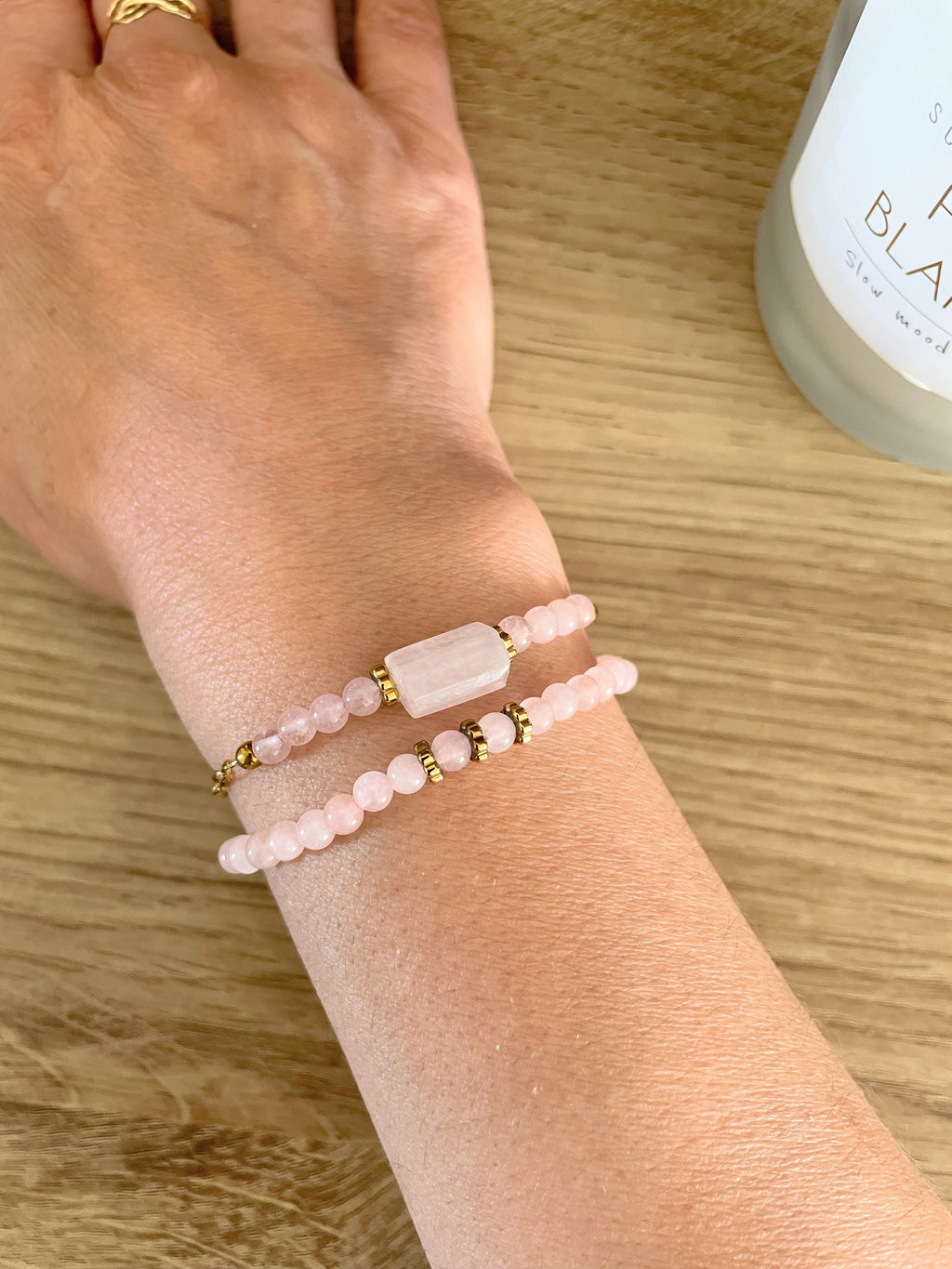 Bracelet Quartz Rose – Acier Inoxydable Doré – 2 Styles au Choix