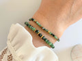 Bracelet Zoisite Vert & Hématites – Acier Inoxydable Doré – 2 Styles au Choix