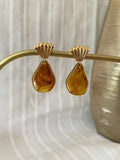 Boucles d'Oreilles Pétale Orange ou Ambre
