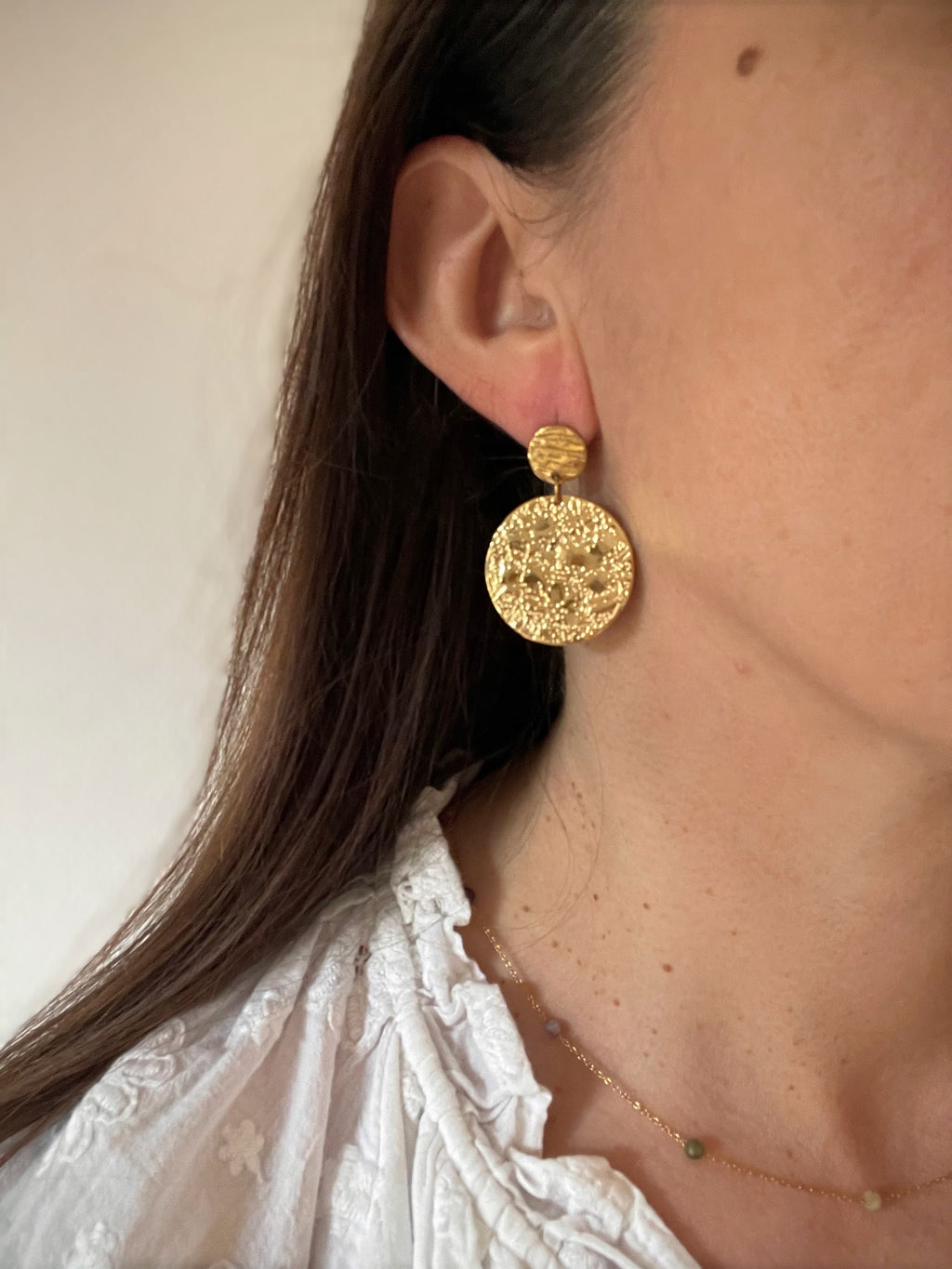 Boucles d'Oreilles Cercle Acier Inoxydable doré
