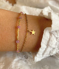 bracelet fin doré rose