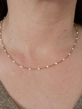 Collier Chaîne Fine Dorée et blanche – Acier inoxydable