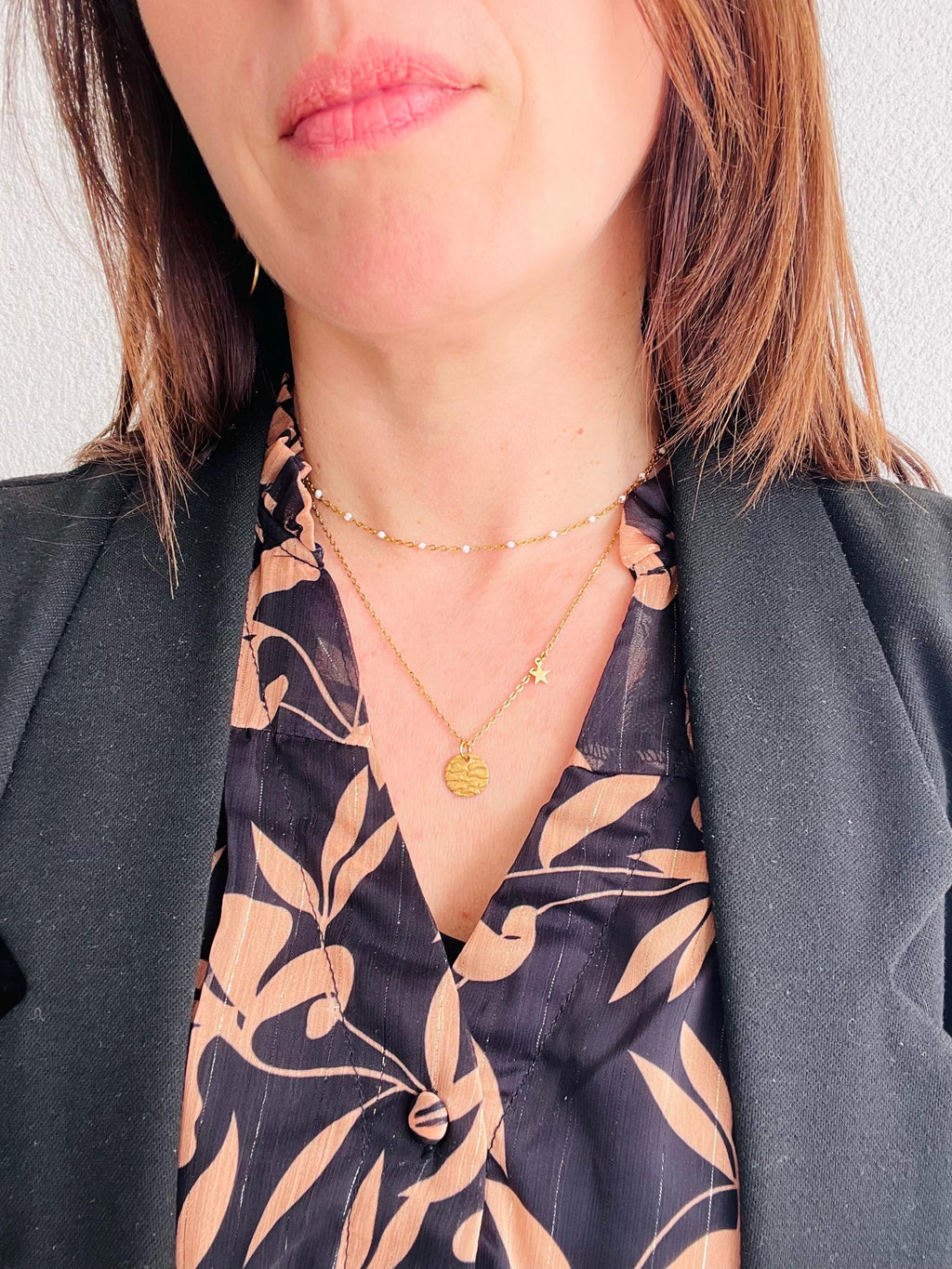 Collier Chaîne Fine Dorée – Breloque Cœur ou Cercle Doré